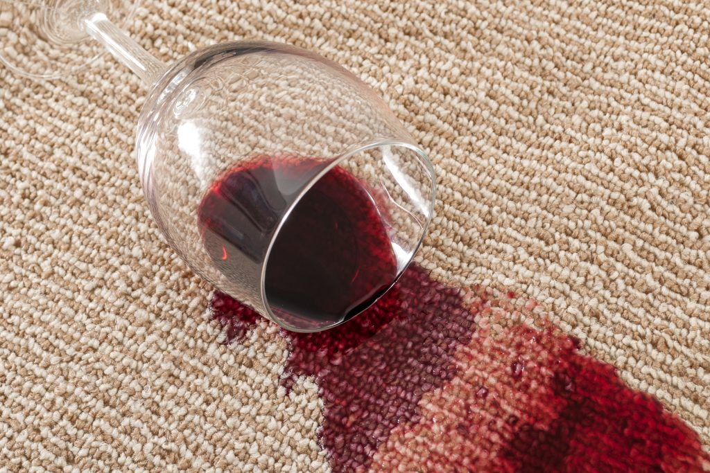 red wine carpet stain