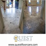 Stone Entryway before and after. Produced by Quest Floor Care for this customer.