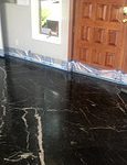 This black stone entryway has lost its shine. Quest Floor Care is prepped to polish the stone floors and return it to its original luster at this home near Claytor Lake, VA.