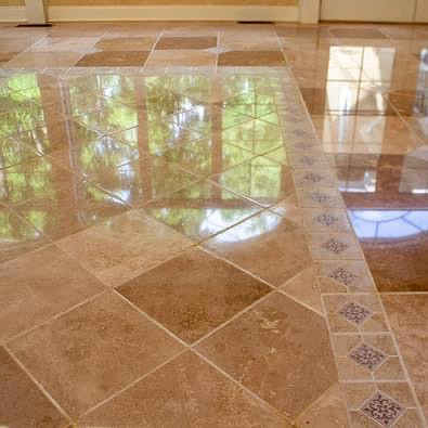 Quest Floor Care restored the shine to these lake house tile floors